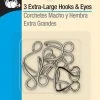 Dritz Extra-Large Hooks & Eyes, 3 Sets