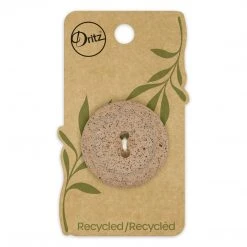 Dritz Recycled Coffee Round Button, 34mm, Medium Brown Buttons & Cover Buttons