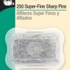Dritz Pins & Accessories 1-1/4" Super Sharp Fine Pins, Nickel, 250 Pc