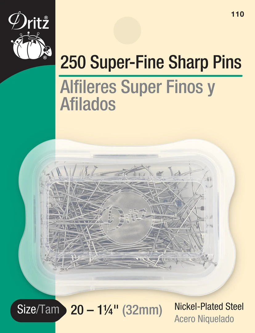 Dritz Pins & Accessories 1-1/4" Super Sharp Fine Pins, Nickel, 250 Pc 3 Dritz Pins & Accessories 1-1/4" Super Sharp Fine Pins, Nickel, 250 Pc