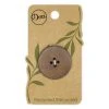 Dritz Buttons & Cover Buttons Recycled Leather Round Button, 30mm, Brown