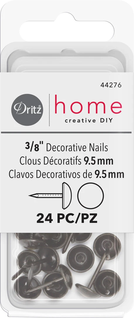 Dritz 3/8" Decorative Nails, Black & Gold, 24 Pc Decorative Nails & Tacks 3 Dritz 3/8" Decorative Nails, Black & Gold, 24 Pc Decorative Nails & Tacks