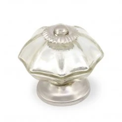 Dritz Mercury Glass Scallop Knob, Silver Outlet