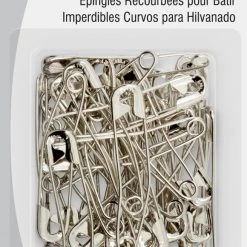 Dritz 2" Curved Basting Pins, Nickel, 40 Pc Pins, Needles & Tacks