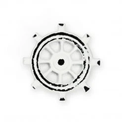 Dritz Cast Iron Ship Helm Knob, White Outlet