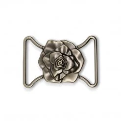 Dritz Rose Fashion Buckle, Antique Silver Buckles
