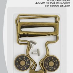 Dritz 1-1/4" Overall Buckles With No-Sew Buttons 17 Dritz 1-1/4