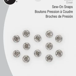 Dritz Sew-On Snaps, 12 Sets, Size 3/0