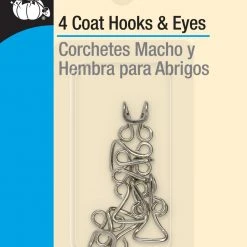Dritz Coat Hooks & Eyes, 4 Pc