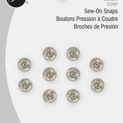 Dritz Sew-On Snaps, 10 Sets, Size 1/0