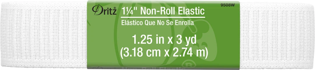 Dritz Elastics 1-1/4" Non-Roll Elastic, White 3 Dritz Elastics 1-1/4" Non-Roll Elastic, White