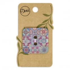 Dritz Sustainable Coconut Square Button, 35mm, Multicolor Print Buttons & Cover Buttons