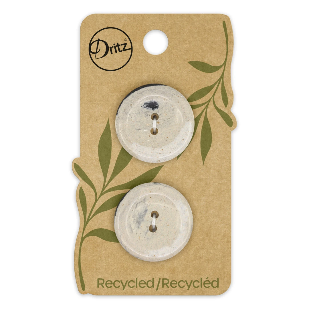 Dritz Recycled Hemp Round Button, 25mm, 2 Pc 10 Dritz Recycled Hemp Round Button, 25mm, 2 Pc
