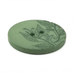 Dritz Recycled Hemp Round Floral Button, 28mm