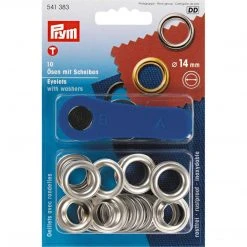 Prym 14 Mm Eyelets With Washers, 10 Sets