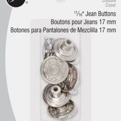 Dritz Jean Buttons, 6 Pc Buttons & Cover Buttons