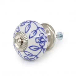 Dritz Ceramic Delft Ball Knob, Blue & White Hooks & Knobs 9 Dritz Ceramic Delft Ball Knob, Blue & White Hooks & Knobs