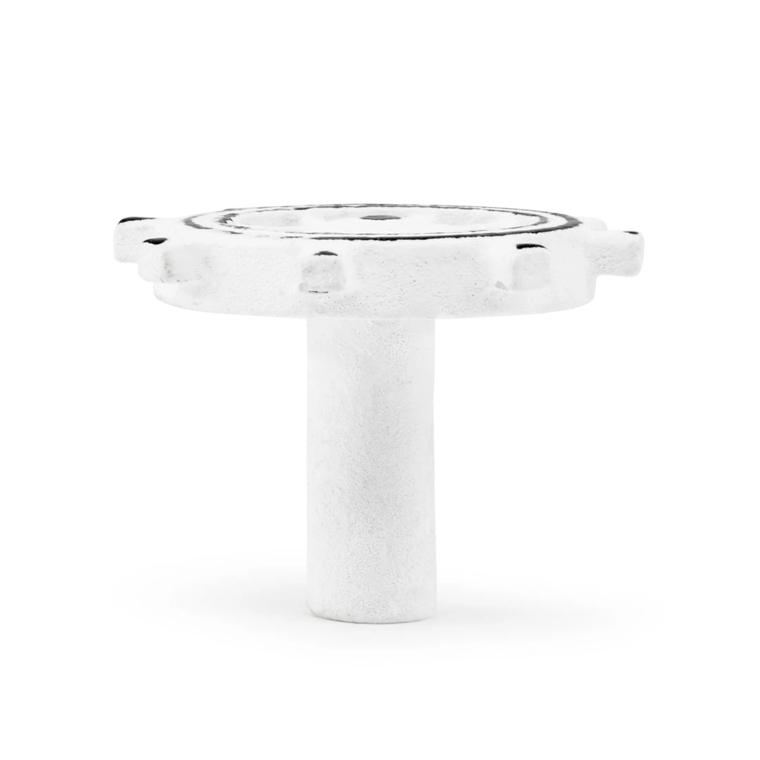 Dritz Cast Iron Ship Helm Knob, White Outlet 4 Dritz Cast Iron Ship Helm Knob, White Outlet