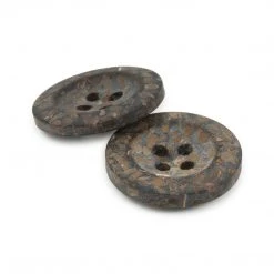 Dritz Recycled Coconut Round Button, Brown, 2 Pc