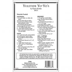 Indygo Junction Yuletide Yo-Yo Stuffed Christmas Santa, Snowman, Reindeer Pattern Crafts & Toys