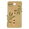 Dritz Sustainable Wood Toggle Button, 25mm, Natural, 2 Pc Buttons & Cover Buttons