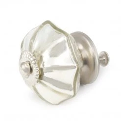 Dritz Mercury Glass Scallop Knob, Silver Outlet