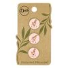 Dritz Recycled Cotton Deer Button, 15mm, 3 Pc Buttons & Cover Buttons