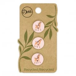 Dritz Recycled Cotton Deer Button, 15mm, 3 Pc Buttons & Cover Buttons