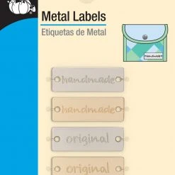 Dritz Metal Labels, Assorted, 4 Pc Lettering & Embellishments