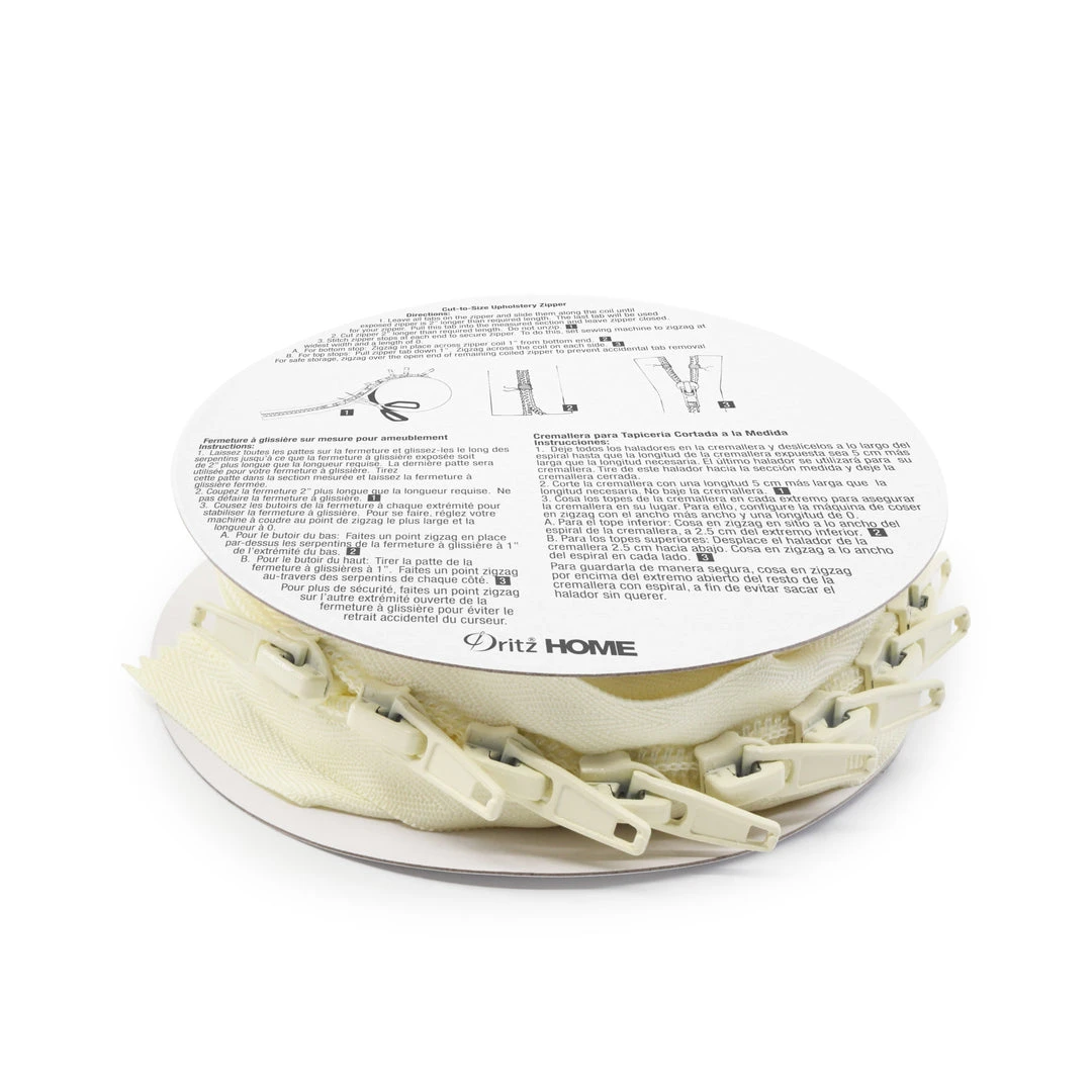 Dritz Cut-to-Size Upholstery Zipper, 3-1/4 Yd 9 Dritz Cut-to-Size Upholstery Zipper, 3-1/4 Yd