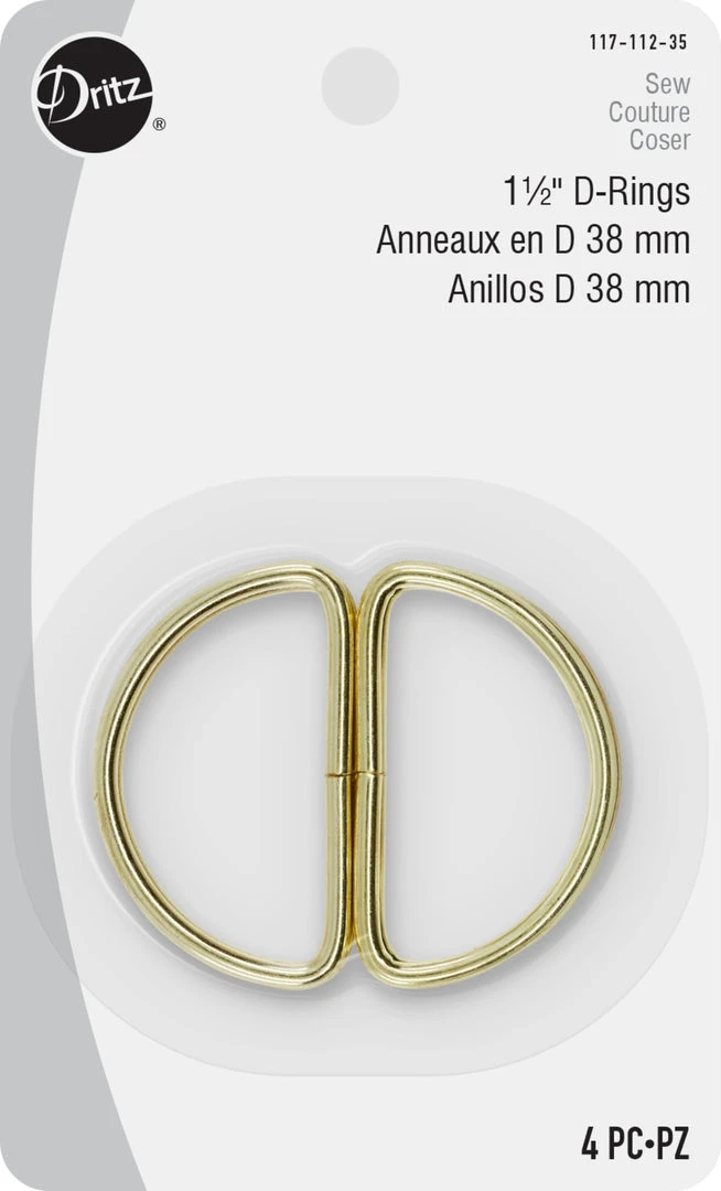 Dritz 1-1/2" D-Rings, 4 Pc 7 Dritz 1-1/2" D-Rings, 4 Pc