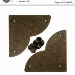 Dritz Smooth Quatrefoil Corners, Large, 4 Pc Campaign Hardware