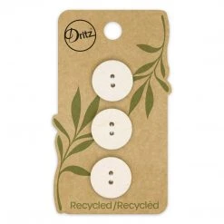 Dritz Buttons & Cover Buttons Recycled Cotton Round Button, 18mm, 3 Pc
