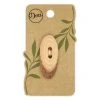 Dritz Sustainable Wood Grain Oval Button, 50mm, Light Brown