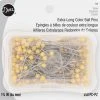 Dritz 1-3/4" Extra-Long Color Ball Pins, Yellow, 250 Pc Pins & Accessories