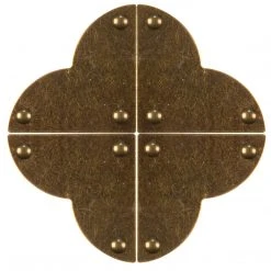 Dritz Smooth Quatrefoil Corners, Large, 4 Pc Campaign Hardware
