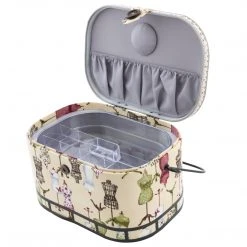 Dritz Oval Sewing Basket With Metal Handle, Large Sewing Baskets & Storage