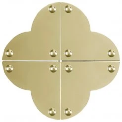 Dritz Smooth Quatrefoil Corners, Large, 4 Pc Campaign Hardware