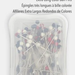 Dritz 1-3/4" Extra-Long Color Ball Pins, Assorted, 250 Pc Pins & Needles