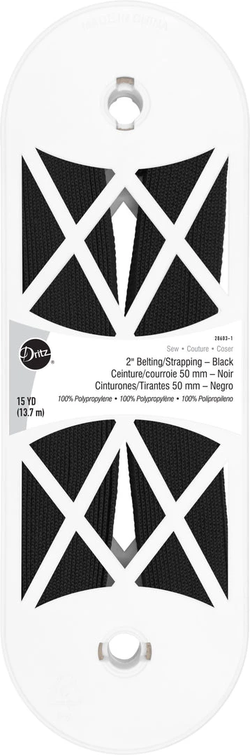 Dritz 2" Polypro Belting & Strapping, Black, 15 Yd 3 Dritz 2" Polypro Belting & Strapping, Black, 15 Yd