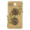Dritz Recycled Printed Leather Button, 23mm, 2 Pc