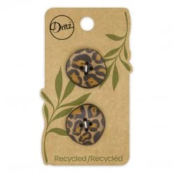 Dritz Recycled Printed Leather Button, 23mm, 2 Pc