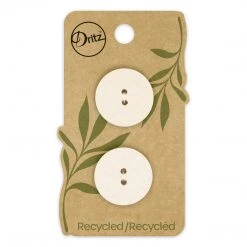 Dritz Recycled Cotton Round Button, 23mm, 2 Pc 79 Dritz Recycled Cotton Round Button, 23mm, 2 Pc