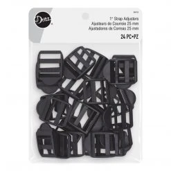 Dritz 1" Strap Adjusters, Black, 24 Pc