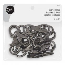 Dritz Bulk Notions Swivel Hooks, 12 Pc