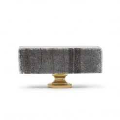 Dritz Stone Brick Knob, Gray