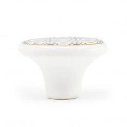 Dritz Outlet Ceramic Metallic Foil Geometric Knob, Multicolor