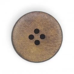 Dritz Recycled Leather Round Button, 23mm, Brown, 2 Pc Buttons & Cover Buttons