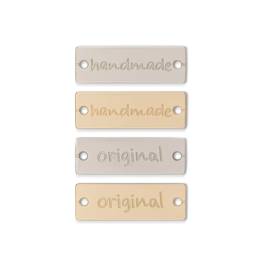 Dritz Metal Labels, Assorted, 4 Pc Lettering & Embellishments 8 Dritz Metal Labels, Assorted, 4 Pc Lettering & Embellishments