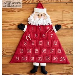Indygo Junction Holiday Santa's Advent Calendar & Christmas Card Holder Pattern